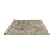 Sideview of Machine Washable Traditional Dark Almond Brown Rug, wshtr2799