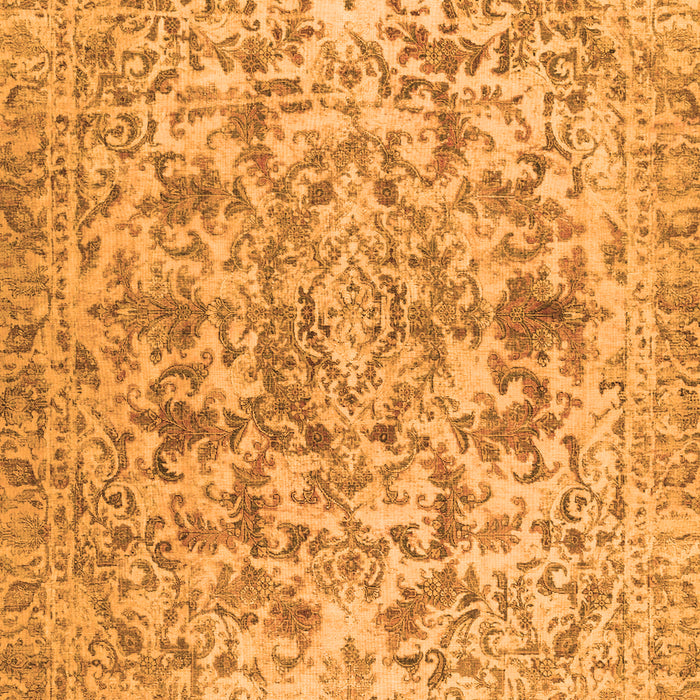 Serging Thickness of Machine Washable Persian Orange Traditional Area Rugs, wshtr2799org