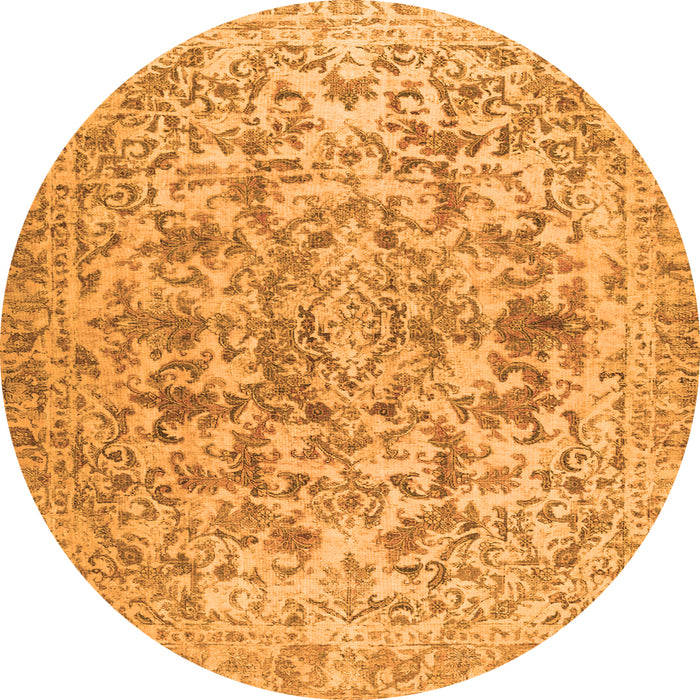 Machine Washable Persian Orange Traditional Area Rugs, wshtr2799org