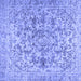 Square Persian Blue Traditional Rug, tr2799blu