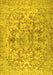 Machine Washable Persian Yellow Traditional Rug, wshtr2799yw