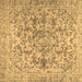 Square Persian Brown Traditional Rug, tr2799brn