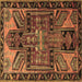 Square Persian Brown Traditional Rug, tr279brn