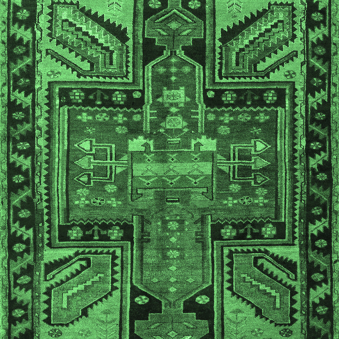 Machine Washable Persian Emerald Green Traditional Area Rugs, wshtr279emgrn