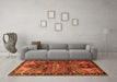 Machine Washable Persian Orange Traditional Area Rugs in a Living Room, wshtr279org