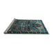 Sideview of Machine Washable Persian Light Blue Traditional Rug, wshtr279lblu