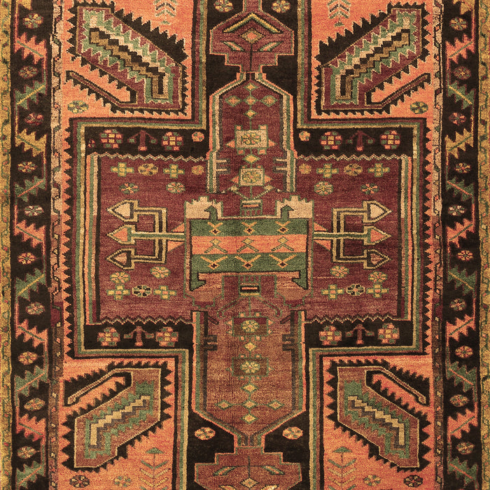 Machine Washable Persian Brown Traditional Rug, wshtr279brn