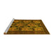 Sideview of Machine Washable Animal Yellow Traditional Rug, wshtr27yw