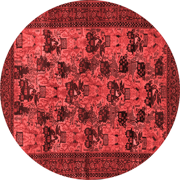 Machine Washable Animal Red Traditional Rug, wshtr27red