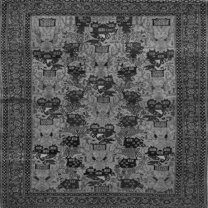 Serging Thickness of Animal Gray Traditional Rug, tr27gry