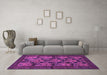 Machine Washable Animal Purple Traditional Area Rugs in a Living Room, wshtr27pur