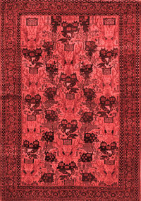 Animal Red Traditional Rug, tr27red