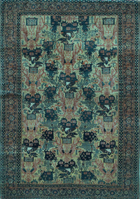 Animal Light Blue Traditional Rug, tr27lblu