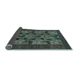 Sideview of Animal Light Blue Traditional Rug, tr27lblu