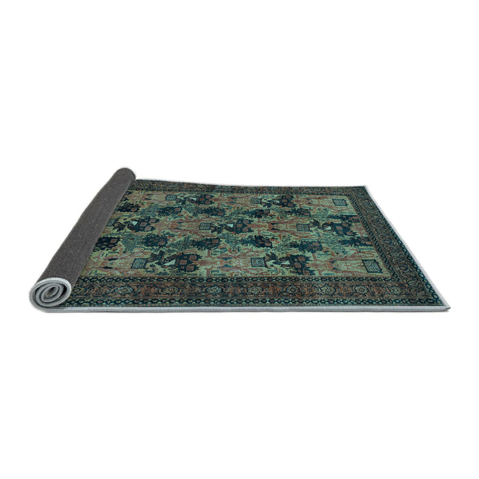 Sideview of Animal Light Blue Traditional Rug, tr27lblu
