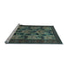 Sideview of Machine Washable Animal Light Blue Traditional Rug, wshtr27lblu