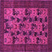 Square Animal Pink Traditional Rug, tr27pnk