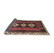 Sideview of Traditional Saffron Red Persian Rug, tr280