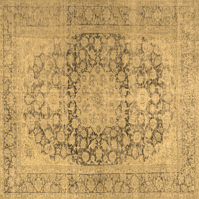 Square Machine Washable Persian Brown Traditional Rug, wshtr2800brn