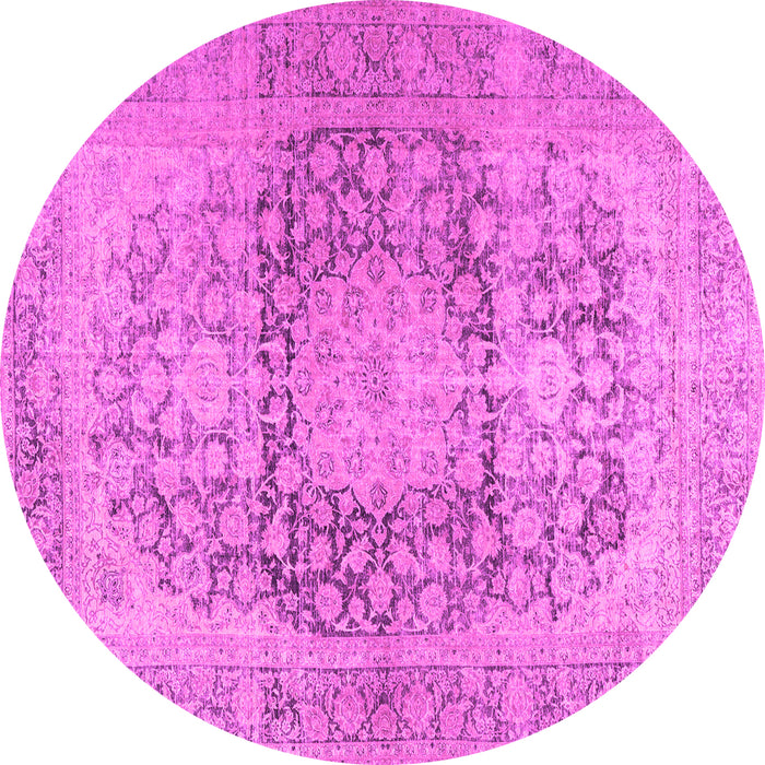 Round Persian Pink Traditional Rug, tr2800pnk