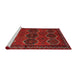 Sideview of Machine Washable Traditional Sepia Brown Rug, wshtr2801