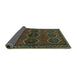 Sideview of Persian Turquoise Traditional Rug, tr2801turq