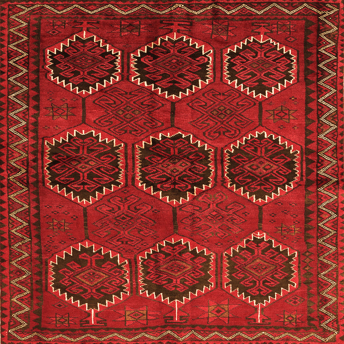 Serging Thickness of Persian Orange Traditional Rug, tr2801org