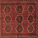 Square Machine Washable Persian Brown Traditional Rug, wshtr2801brn