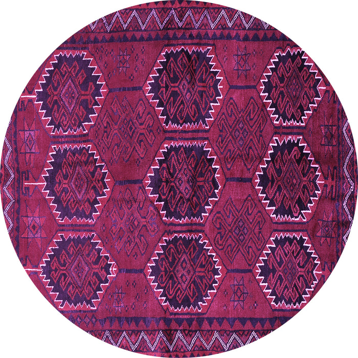 Round Persian Purple Traditional Rug, tr2801pur