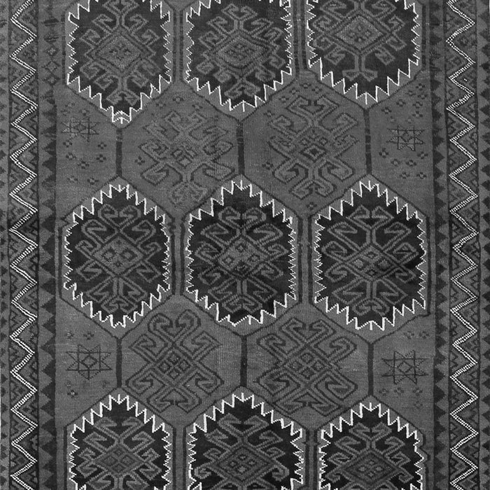 Serging Thickness of Machine Washable Persian Gray Traditional Rug, wshtr2801gry