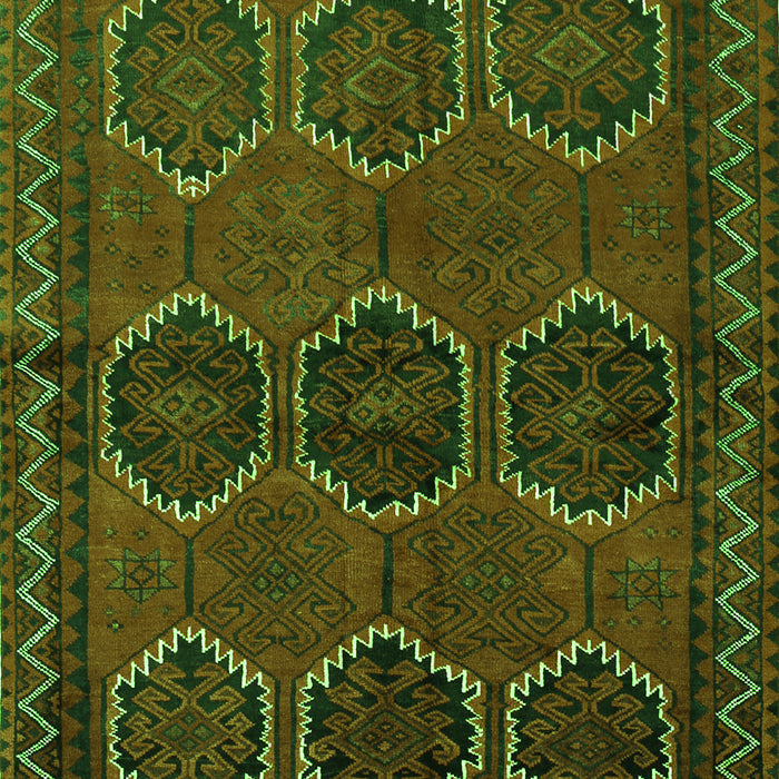 Serging Thickness of Machine Washable Persian Green Traditional Area Rugs, wshtr2801grn