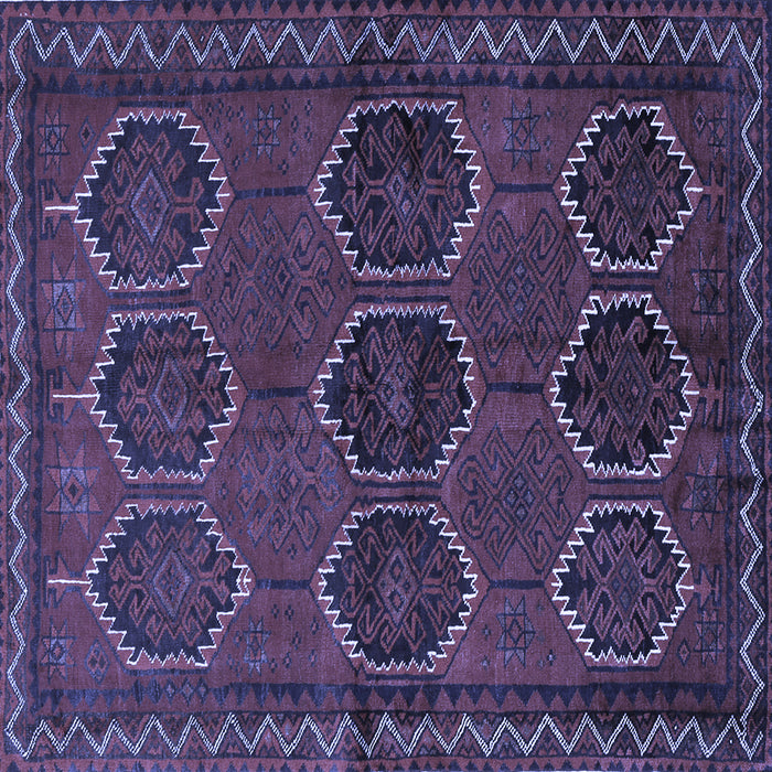 Square Persian Blue Traditional Rug, tr2801blu