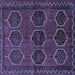 Square Persian Blue Traditional Rug, tr2801blu