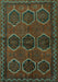 Machine Washable Persian Turquoise Traditional Area Rugs, wshtr2801turq