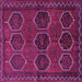 Square Persian Purple Traditional Rug, tr2801pur