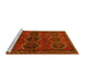 Sideview of Machine Washable Persian Yellow Traditional Rug, wshtr2801yw