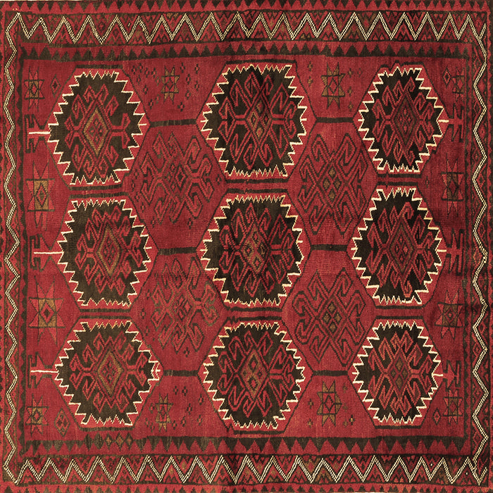 Square Persian Brown Traditional Rug, tr2801brn