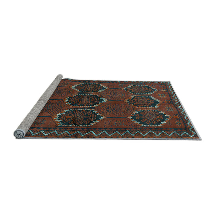 Sideview of Machine Washable Persian Light Blue Traditional Rug, wshtr2801lblu