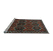 Sideview of Machine Washable Persian Light Blue Traditional Rug, wshtr2801lblu