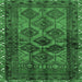 Square Persian Emerald Green Traditional Rug, tr2802emgrn