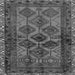 Round Machine Washable Persian Gray Traditional Rug, wshtr2802gry