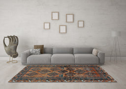 Machine Washable Persian Light Blue Traditional Rug in a Living Room, wshtr2802lblu