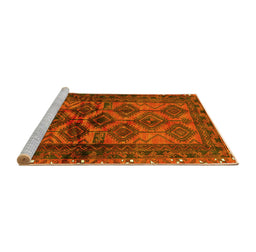 Sideview of Machine Washable Persian Yellow Traditional Rug, wshtr2802yw