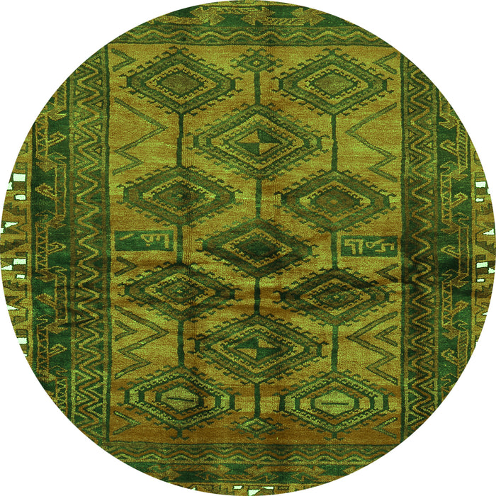 Square Persian Green Traditional Rug, tr2802grn