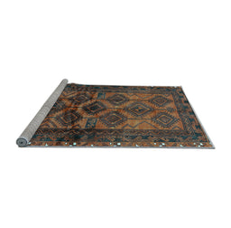 Sideview of Machine Washable Persian Light Blue Traditional Rug, wshtr2802lblu