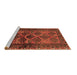 Sideview of Machine Washable Persian Brown Traditional Rug, wshtr2802brn