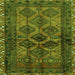 Round Machine Washable Persian Green Traditional Area Rugs, wshtr2802grn