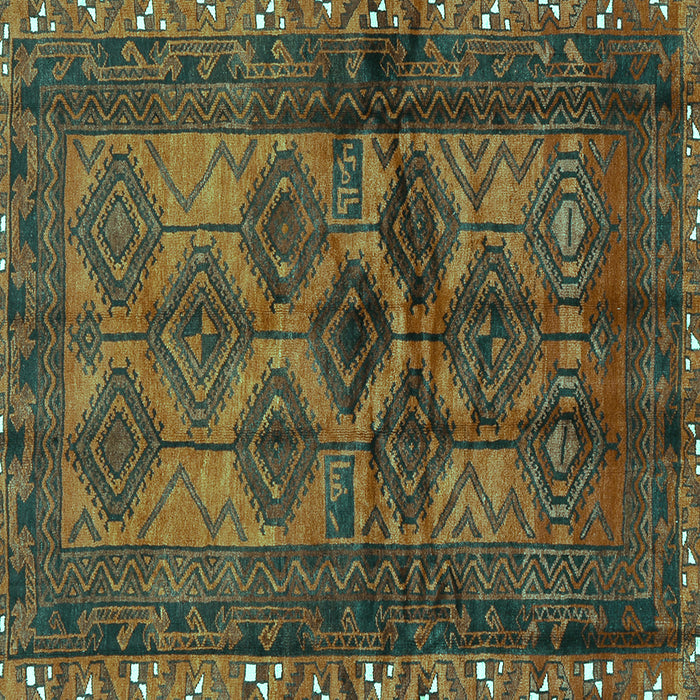 Square Persian Turquoise Traditional Rug, tr2802turq