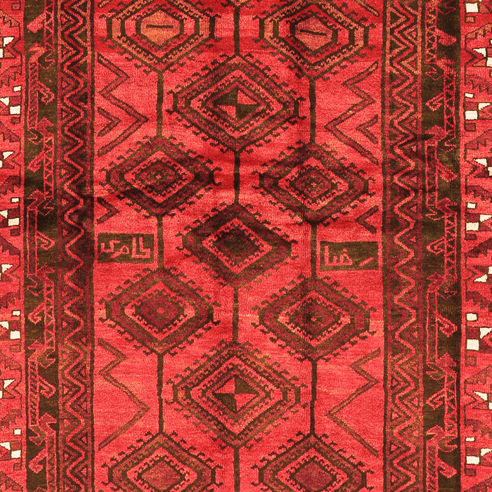 Serging Thickness of Machine Washable Persian Orange Traditional Area Rugs, wshtr2802org