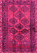 Machine Washable Persian Pink Traditional Rug, wshtr2802pnk